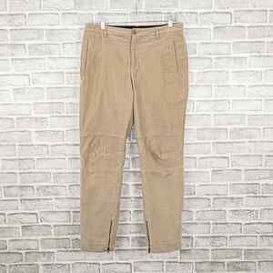 Anthony Thomas Melillo ATM ankle Zip Corduroy Pants in Beige Size 32